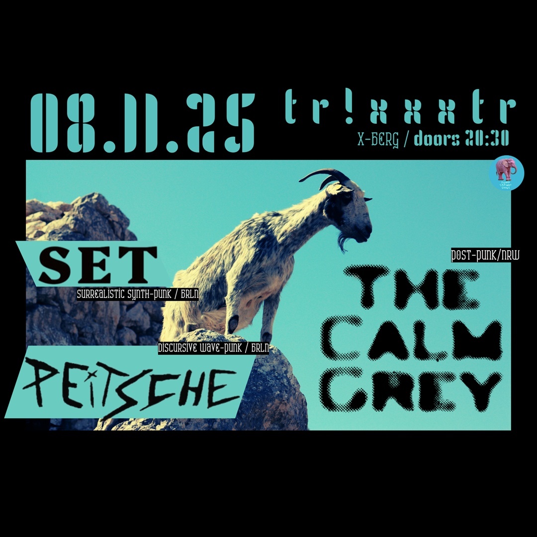 THE CALM GREY (Post-Punk, nrw) PEITSCHE (80ies discourse punk, brln) SET (synthpunk, brln)