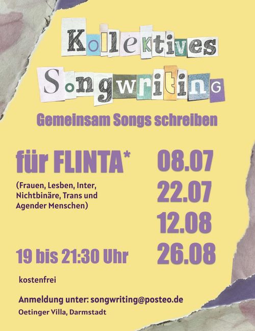 KOLLEKTIVES SONGWRITING FÜR FLINTA*