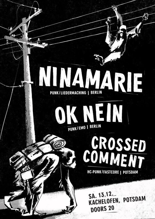 Nina Marie + Ok Nein + Crossed Comment @ Kachelofen, Potsdam 