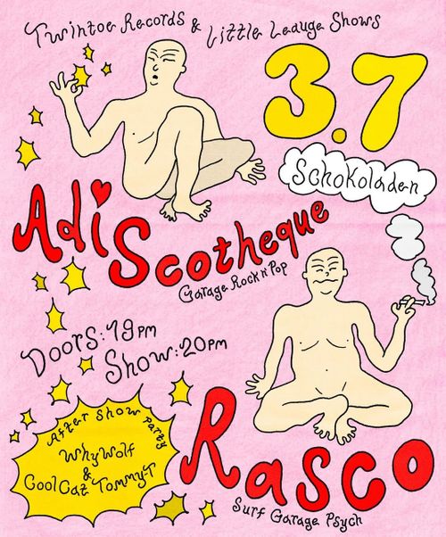 ADI SCOTHEQUE (lofi garage-pop dance-punk) & RASCO (surf garage psych)